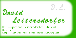 david leitersdorfer business card